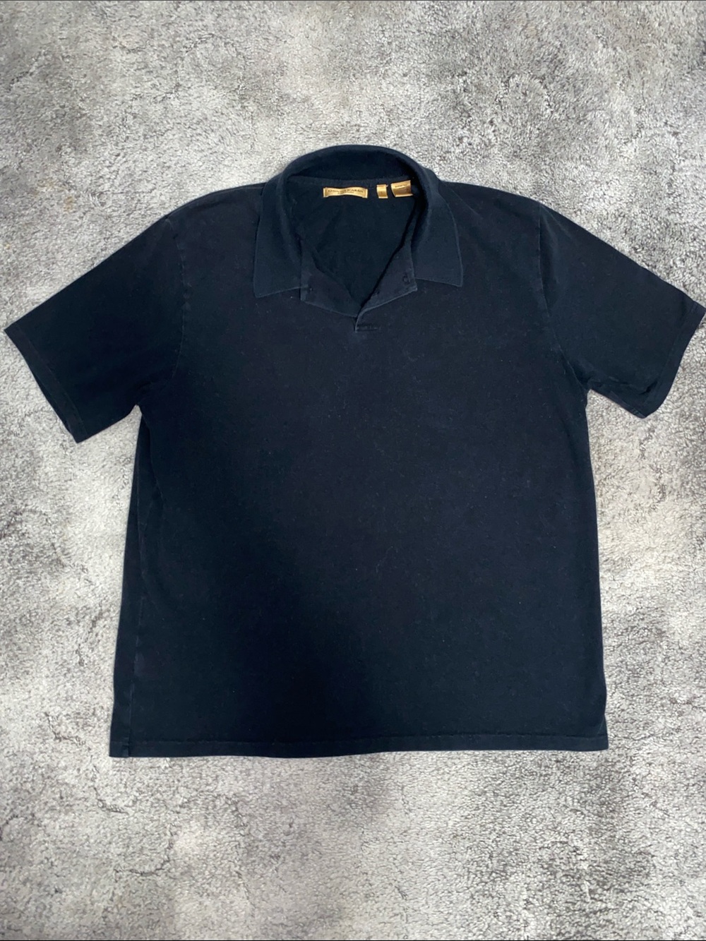 Donna Karan Signature Black Polo Shirt